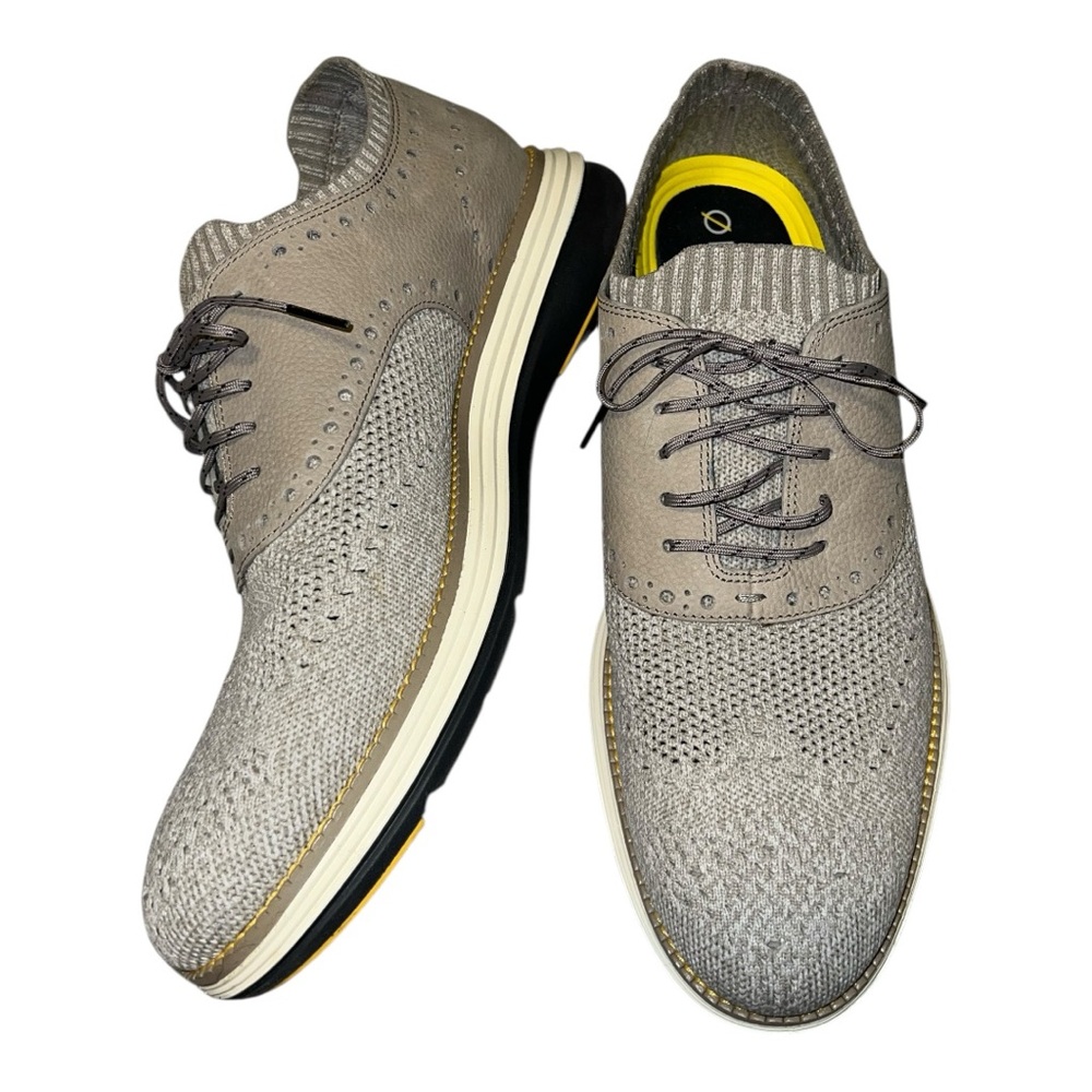 Cole Haan Men's OriginalGrand Ultra Wingtip Oxford in Khaki Stitchlite